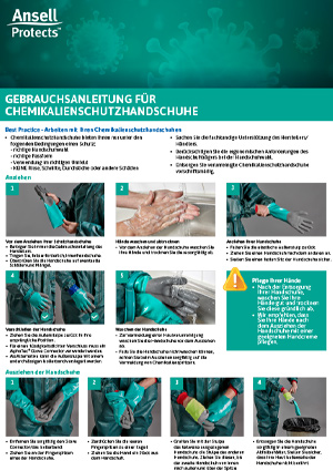 Gebrauchsanleitung für Chemikalienschutzhandschuhe
