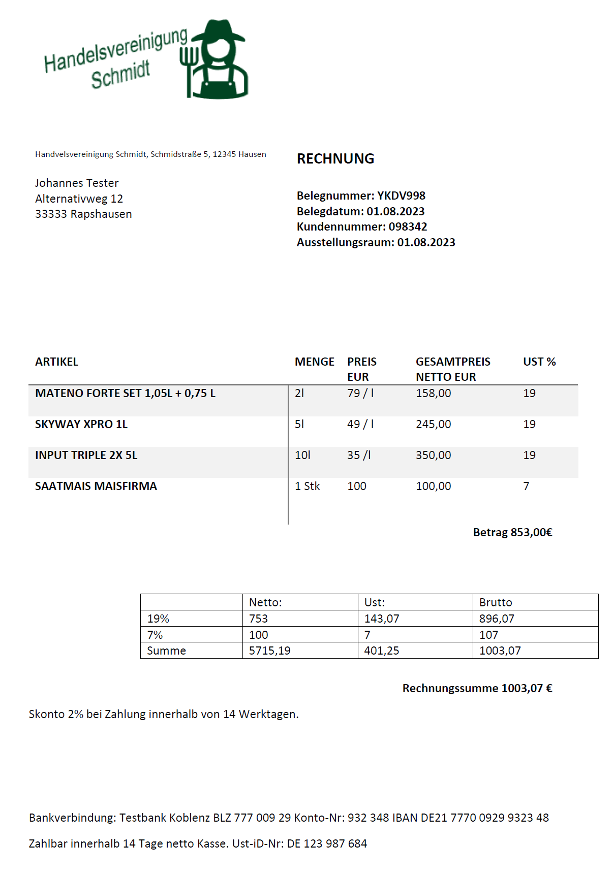 Beispielrechnung